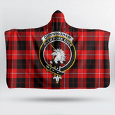 Cunningham Modern Tartan Crest Hooded Blanket