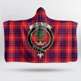 Hamilton Modern Tartan Crest Hooded Blanket