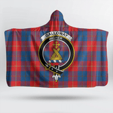 Galloway Red Tartan Crest Hooded Blanket