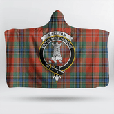 Sutherland Weathered Tartan Crest Hooded Blanket