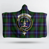 MacRae Hunting Modern Tartan Crest Hooded Blanket