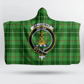Galloway District Tartan Crest Hooded Blanket