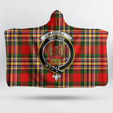 Rose Hunting Modern Tartan Crest Hooded Blanket