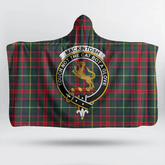 Stewart Dress Ancient Tartan Crest Hooded Blanket