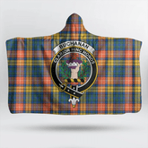 Buchanan Ancient Tartan Crest Hooded Blanket
