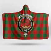 MacKinnon Hunting Modern Tartan Crest Hooded Blanket