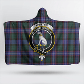 Hunter Modern Tartan Crest Hooded Blanket