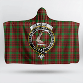 Ainslie Tartan Crest Hooded Blanket