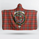 Fraser Weathered Tartan Crest Hooded Blanket