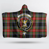 Menzies Green Ancient Tartan Crest Hooded Blanket