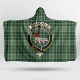 MacDonald Lord of the Isles Hunting Tartan Crest Hooded Blanket