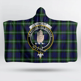 Lamont Modern Tartan Crest Hooded Blanket