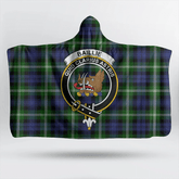 Baillie Modern Tartan Crest Hooded Blanket