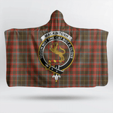 Stewart Dress Modern Tartan Crest Hooded Blanket
