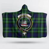 Weir Modern Tartan Crest Hooded Blanket