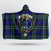Arbuthnot Modern Tartan Crest Hooded Blanket