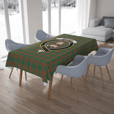 Menzies Green Ancient Tartan Crest Tablecloth