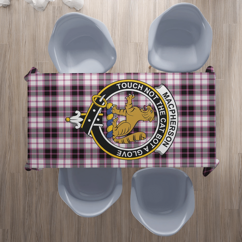 MacPherson Hunting Modern Tartan Crest Tablecloth