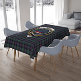 Rose Hunting Modern Tartan Crest Tablecloth