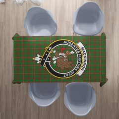 MacKinnon Hunting Modern Tartan Crest Tablecloth