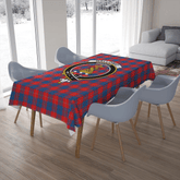 Galloway Red Tartan Crest Tablecloth