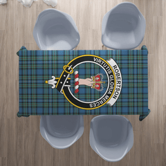 Robertson Hunting Ancient Tartan Crest Tablecloth