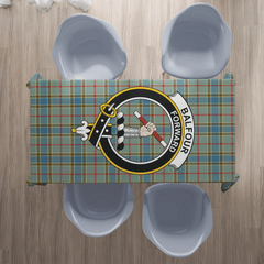 Balfour Blue Tartan Crest Tablecloth