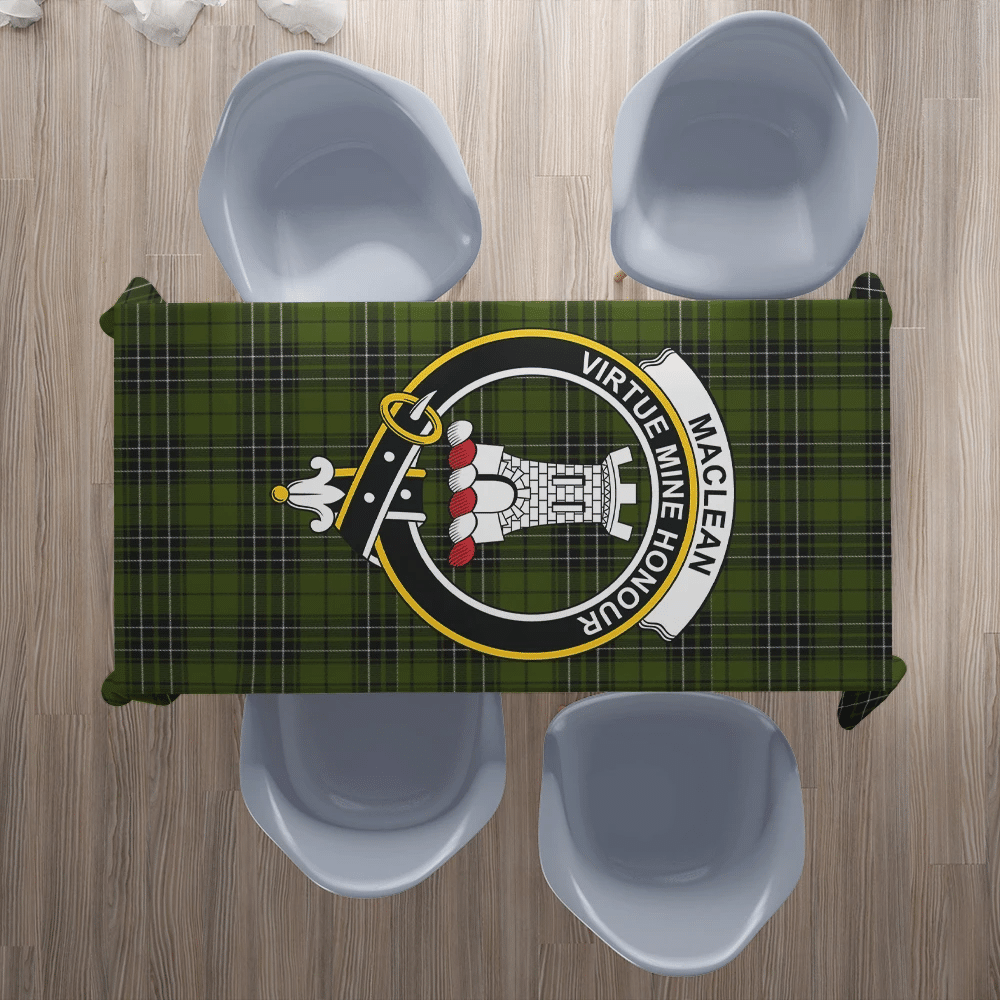 MacLean Hunting Ancient Tartan Crest Tablecloth