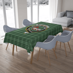 MacDonald Lord of the Isles Hunting Tartan Crest Tablecloth