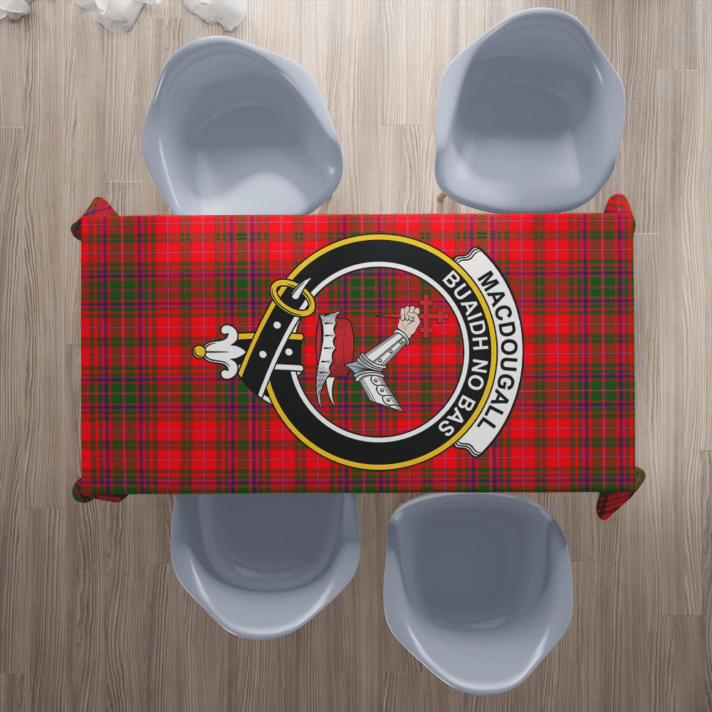 MacDougall Modern Tartan Crest Tablecloth
