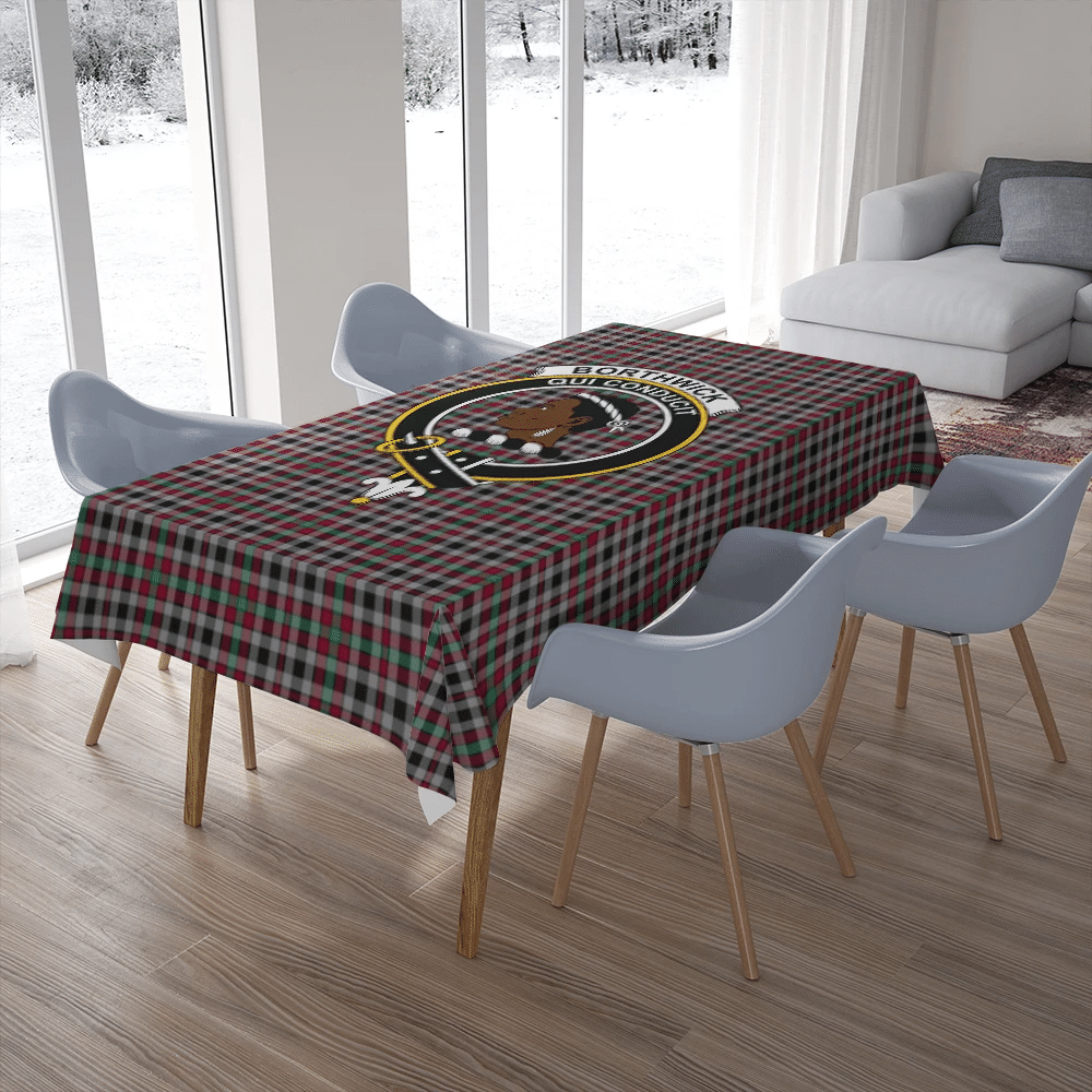 Borthwick Ancient Tartan Crest Tablecloth