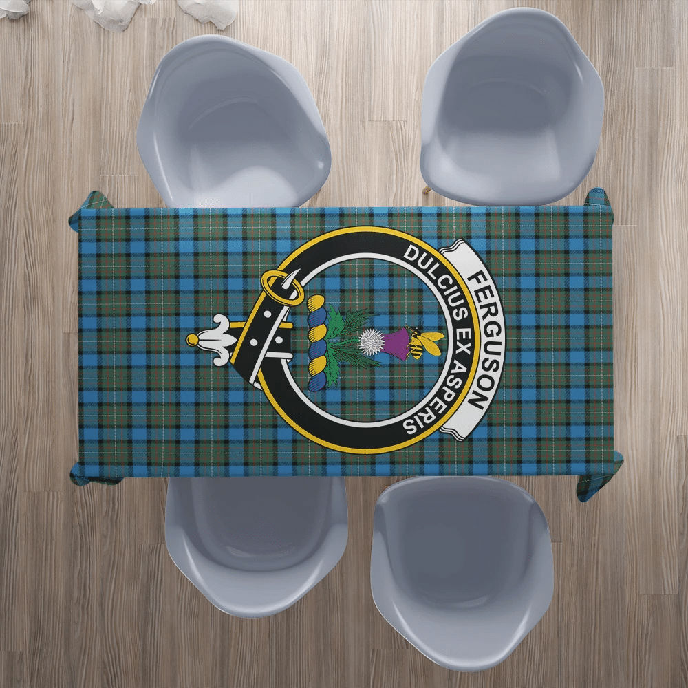Fergusson Ancient Tartan Crest Tablecloth