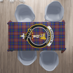 Chisholm Hunting Modern Tartan Crest Tablecloth