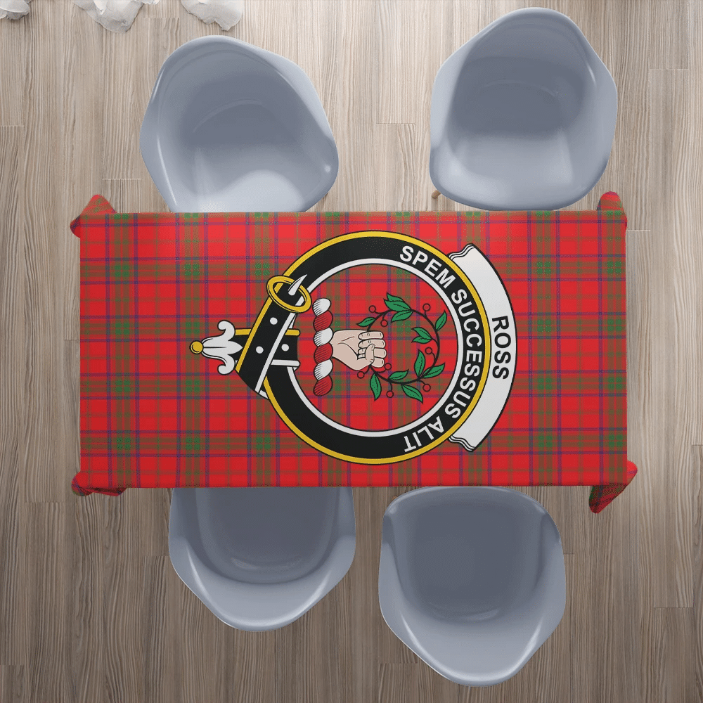 Ross Modern Tartan Crest Tablecloth