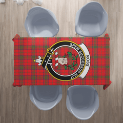 Ross Modern Tartan Crest Tablecloth