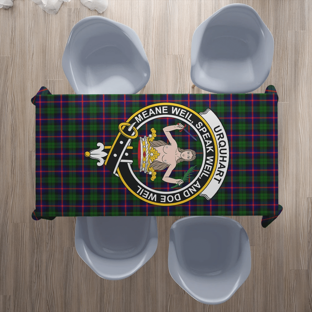 Urquhart Modern Tartan Crest Tablecloth