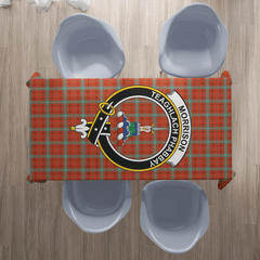 Morrison Red Ancient Tartan Crest Tablecloth