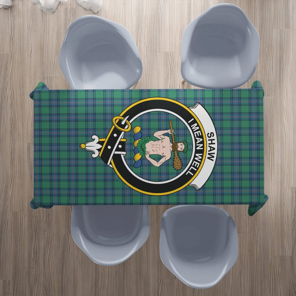 Shaw Ancient Tartan Crest Tablecloth