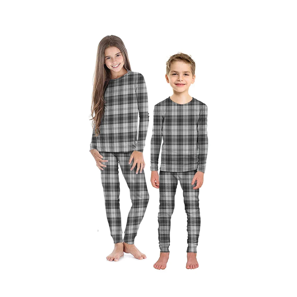 Douglas Grey Modern Tartan Plaid Pyjama Family Set