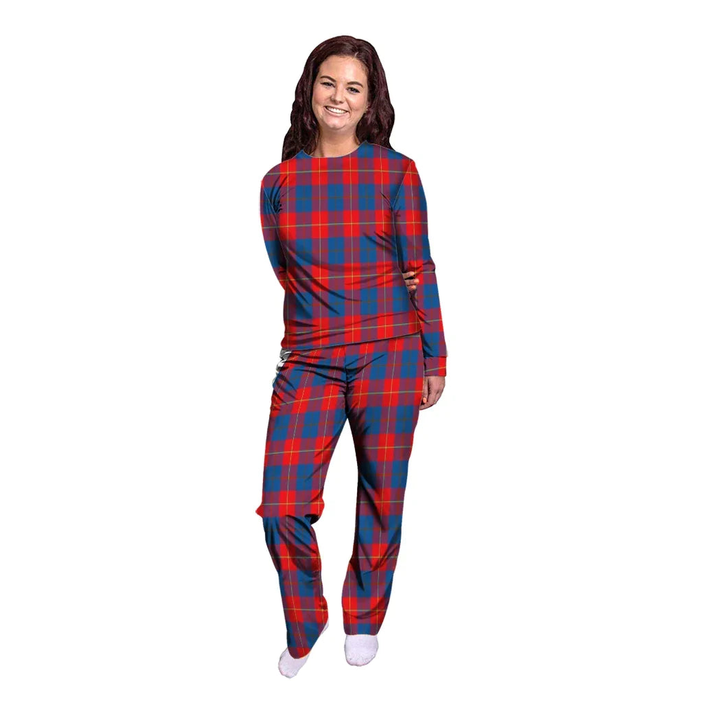 Galloway Red Tartan Plaid Pyjama Family Set