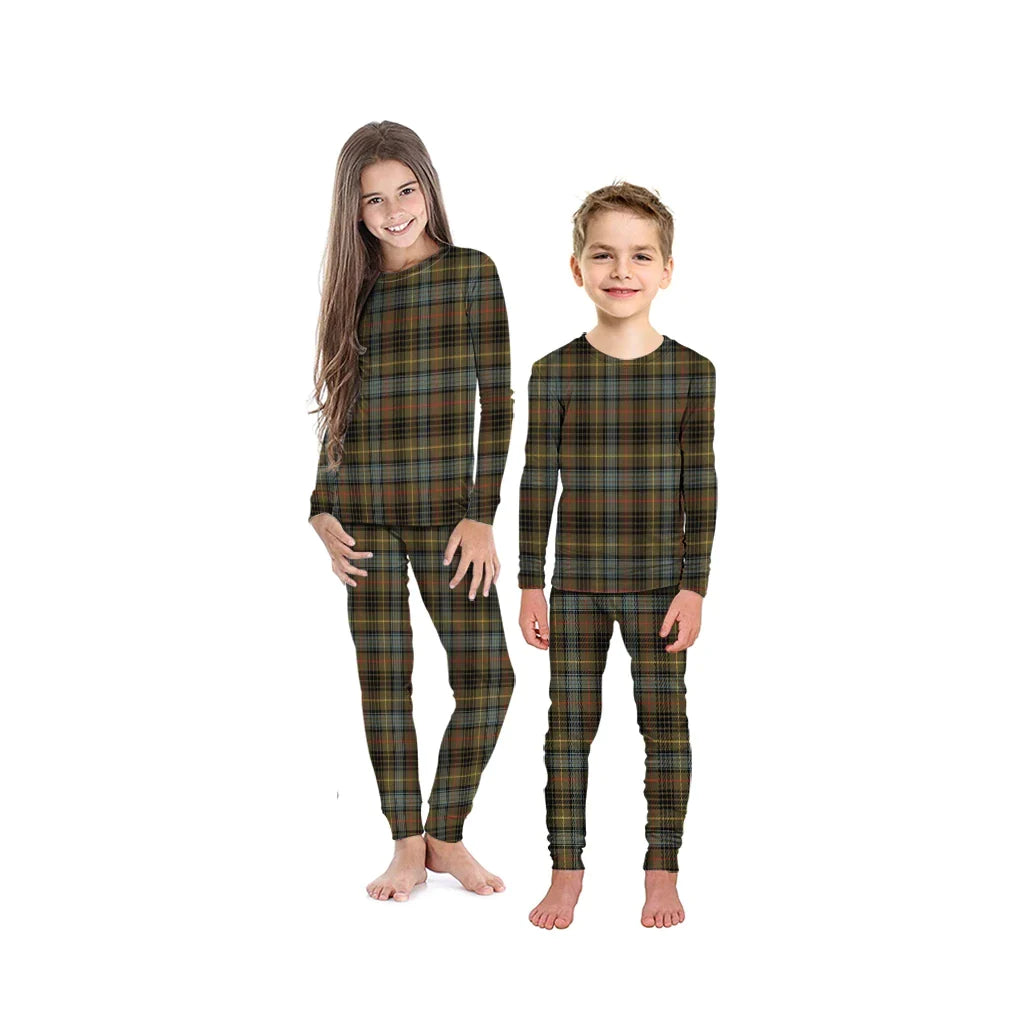Stewart Hunting Weathered Tartan Plaid Pyjama Family Set