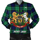 Abercrombie Tartan Bomber Jacket Lion Unicorn Thistle Style