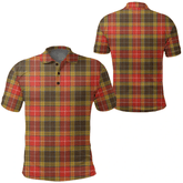 Buchanan Old Set Weathered Tartan Plaid Polo Shirt