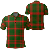 Menzies Green Modern Tartan Plaid Polo Shirt