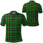 Wallace Hunting - Green Tartan Plaid Polo Shirt