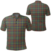 Shaw Green Modern Tartan Plaid Polo Shirt