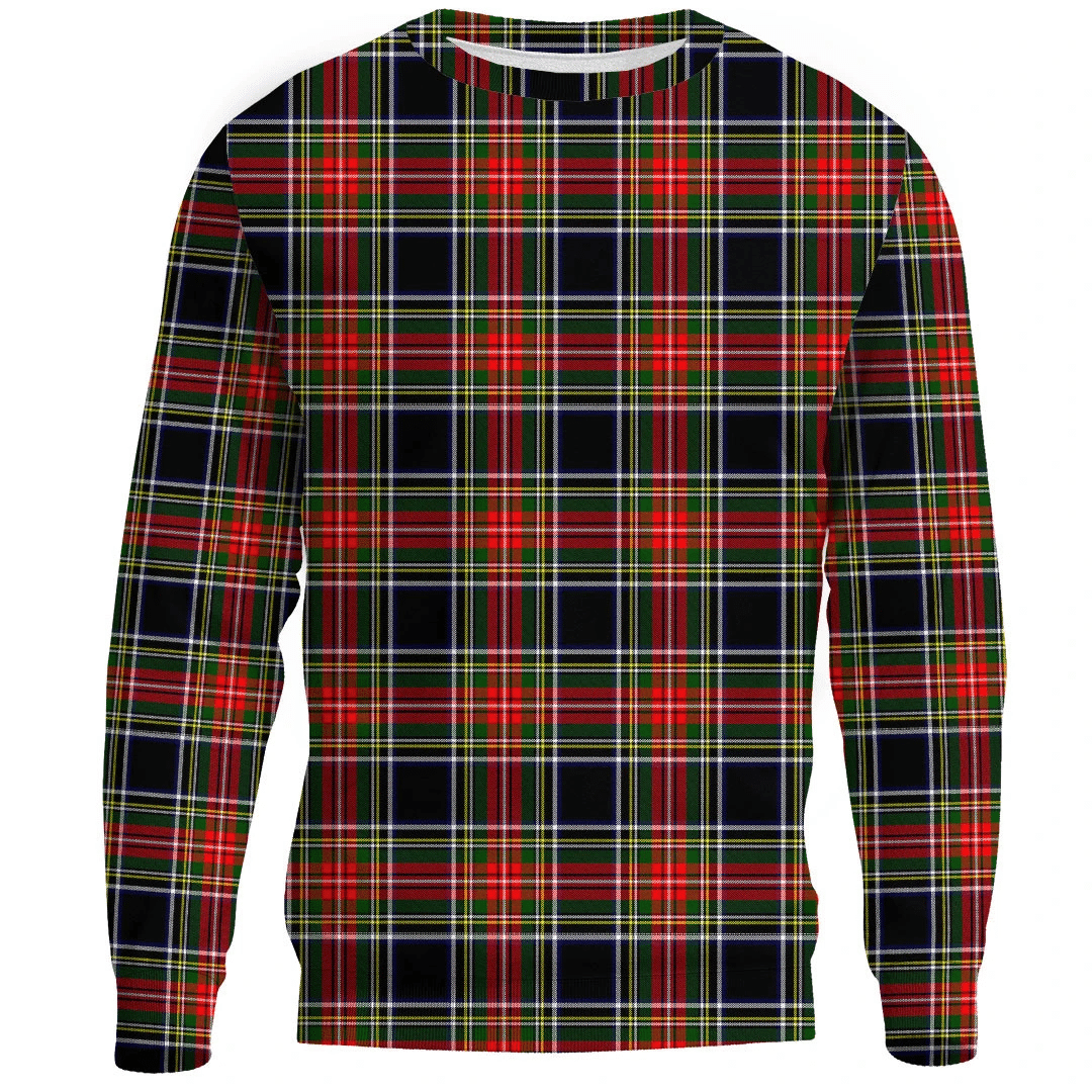 Stewart Black Tartan Plaid Sweatshirt