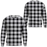 MacFarlane Black & White Tartan Plaid Sweatshirt