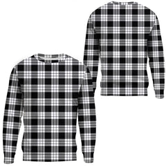 MacFarlane Black & White Tartan Plaid Sweatshirt