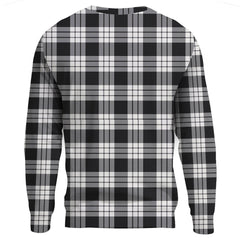 MacFarlane Black & White Tartan Plaid Sweatshirt